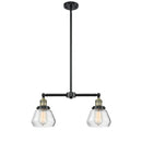 Fulton Island Light shown in the Black Antique Brass finish with a Clear shade