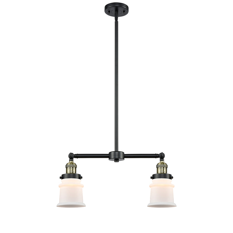 Canton Island Light shown in the Black Antique Brass finish with a Matte White shade