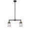 Canton Island Light shown in the Black Antique Brass finish with a Clear shade