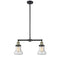 Bellmont Island Light shown in the Black Antique Brass finish with a Seedy shade