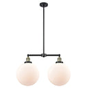 Beacon Island Light shown in the Black Antique Brass finish with a Matte White shade