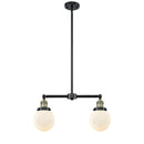 Beacon Island Light shown in the Black Antique Brass finish with a Matte White shade