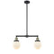 Beacon Island Light shown in the Black Antique Brass finish with a Matte White shade