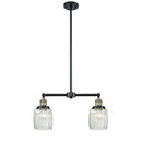 Colton Island Light shown in the Black Antique Brass finish with a Clear Halophane shade