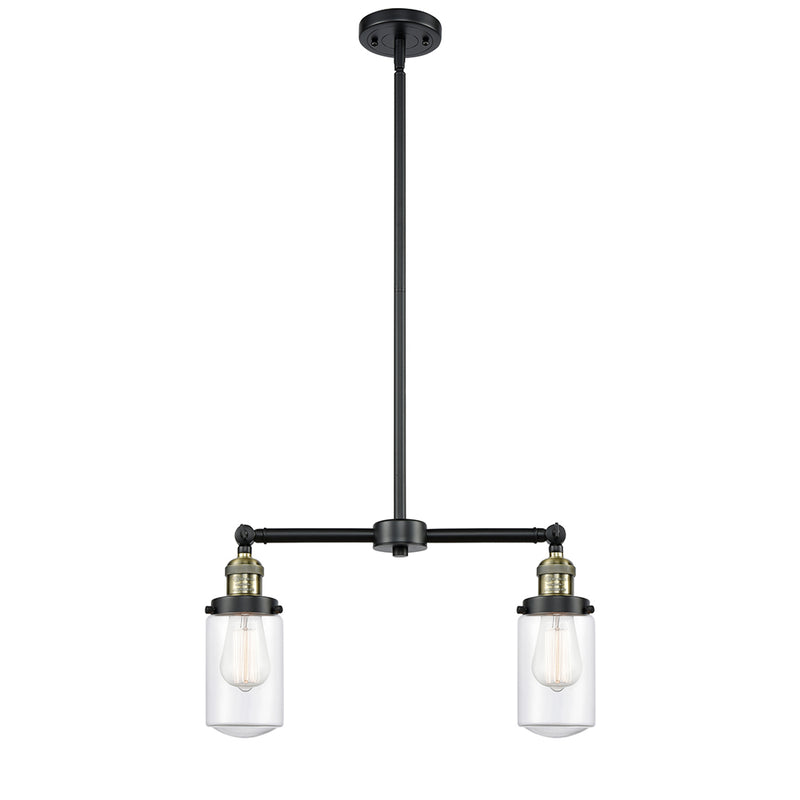 Dover Island Light shown in the Black Antique Brass finish with a Clear shade