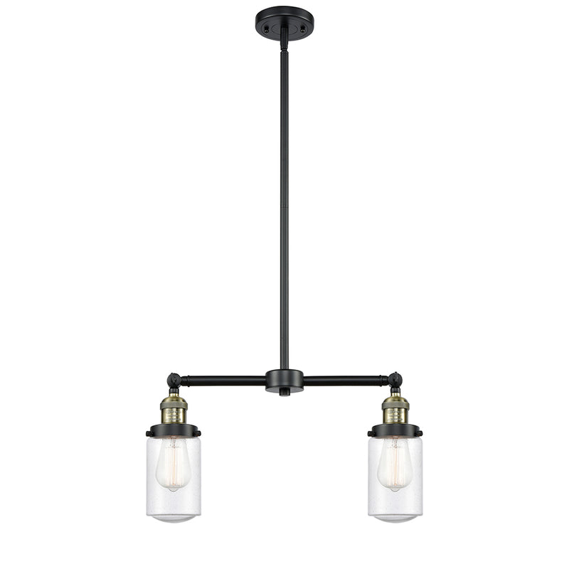 Dover Island Light shown in the Black Antique Brass finish with a Seedy shade