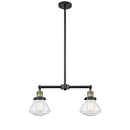 Olean Island Light shown in the Black Antique Brass finish with a Seedy shade