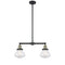 Olean Island Light shown in the Black Antique Brass finish with a Seedy shade