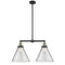 Cone Island Light shown in the Black Antique Brass finish with a Clear shade