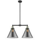 Cone Island Light shown in the Black Antique Brass finish with a Plated Smoke shade