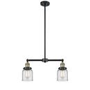 Bell Island Light shown in the Black Antique Brass finish with a Clear shade