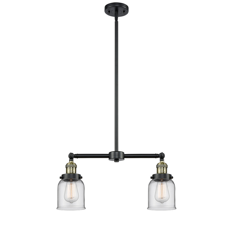 Bell Island Light shown in the Black Antique Brass finish with a Clear shade