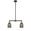 Bell Island Light shown in the Black Antique Brass finish with a Plated Smoke shade