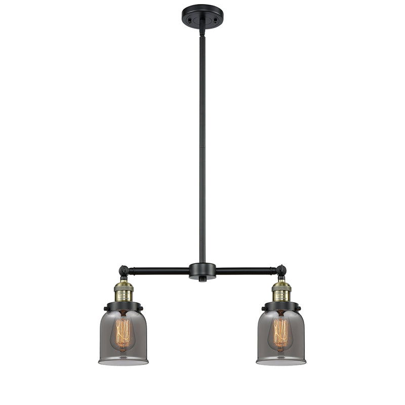 Bell Island Light shown in the Black Antique Brass finish with a Plated Smoke shade