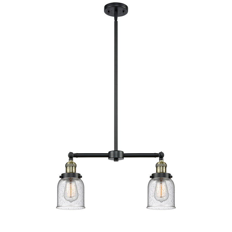 Bell Island Light shown in the Black Antique Brass finish with a Seedy shade