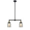 Bell Island Light shown in the Black Antique Brass finish with a Silver Plated Mercury shade