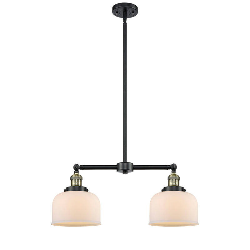 Bell Island Light shown in the Black Antique Brass finish with a Matte White shade