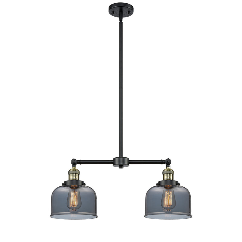 Bell Island Light shown in the Black Antique Brass finish with a Plated Smoke shade