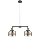 Bell Island Light shown in the Black Antique Brass finish with a Silver Plated Mercury shade