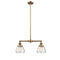 Fulton Island Light shown in the Brushed Brass finish with a Clear shade