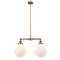 Beacon Island Light shown in the Brushed Brass finish with a Matte White shade