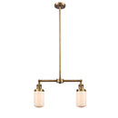 Dover Island Light shown in the Brushed Brass finish with a Matte White shade