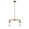 Dover Island Light shown in the Brushed Brass finish with a Matte White shade