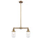 Dover Island Light shown in the Brushed Brass finish with a Clear shade