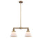 Cone Island Light shown in the Brushed Brass finish with a Matte White shade