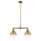 Hampden Island Light shown in the Brushed Brass finish with a Clear shade