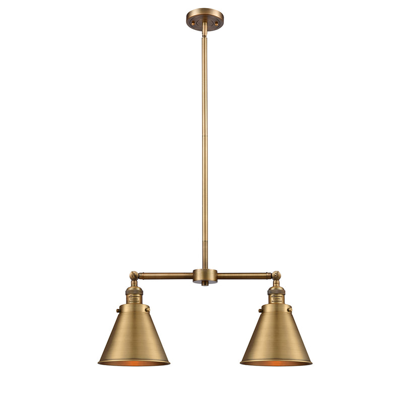 Appalachian Island Light shown in the Brushed Brass finish with a Brushed Brass shade