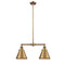 Appalachian Island Light shown in the Brushed Brass finish with a Brushed Brass shade