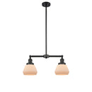 Fulton Island Light shown in the Matte Black finish with a Matte White shade