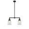 Canton Island Light shown in the Matte Black finish with a Clear shade