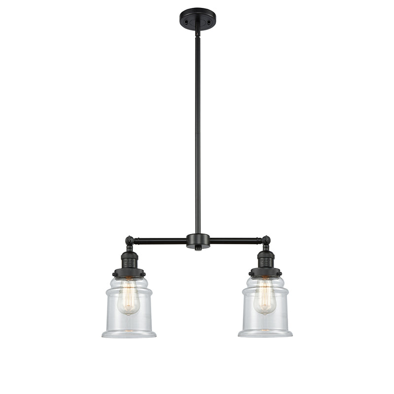 Canton Island Light shown in the Matte Black finish with a Clear shade