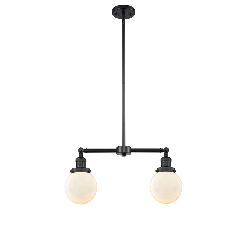 Beacon Island Light shown in the Matte Black finish with a Matte White shade