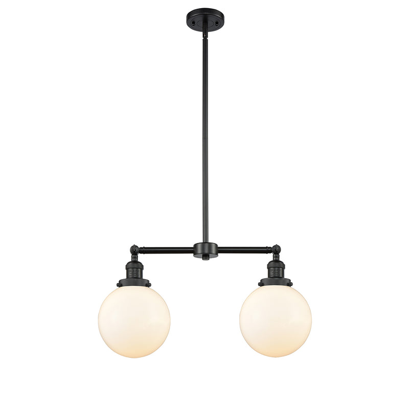 Beacon Island Light shown in the Matte Black finish with a Matte White shade