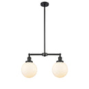 Beacon Island Light shown in the Matte Black finish with a Matte White shade