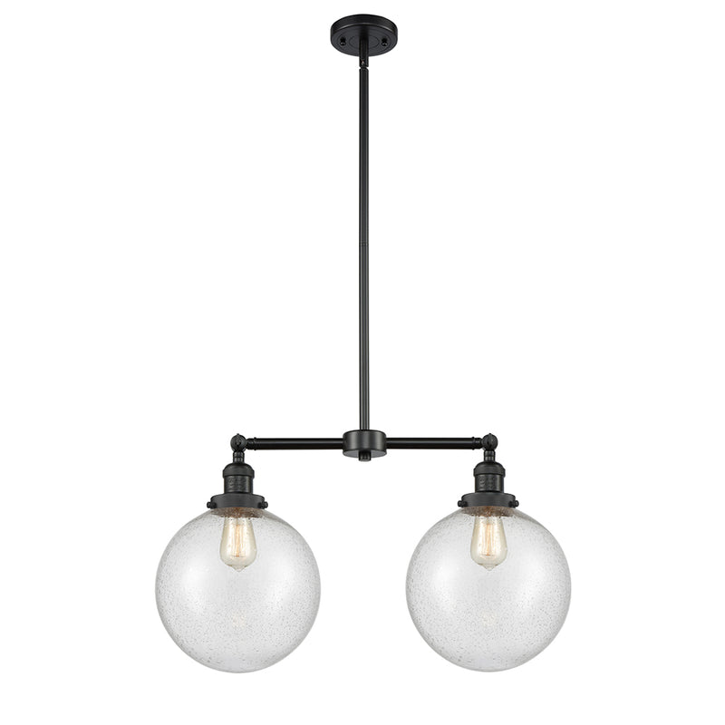 Beacon Island Light shown in the Matte Black finish with a Seedy shade