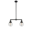 Beacon Island Light shown in the Matte Black finish with a Seedy shade