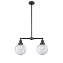 Beacon Island Light shown in the Matte Black finish with a Seedy shade