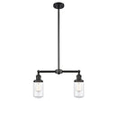 Dover Island Light shown in the Matte Black finish with a Clear shade