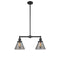 Cone Island Light shown in the Matte Black finish with a Plated Smoke shade