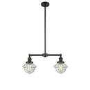 Oxford Island Light shown in the Matte Black finish with a Clear shade