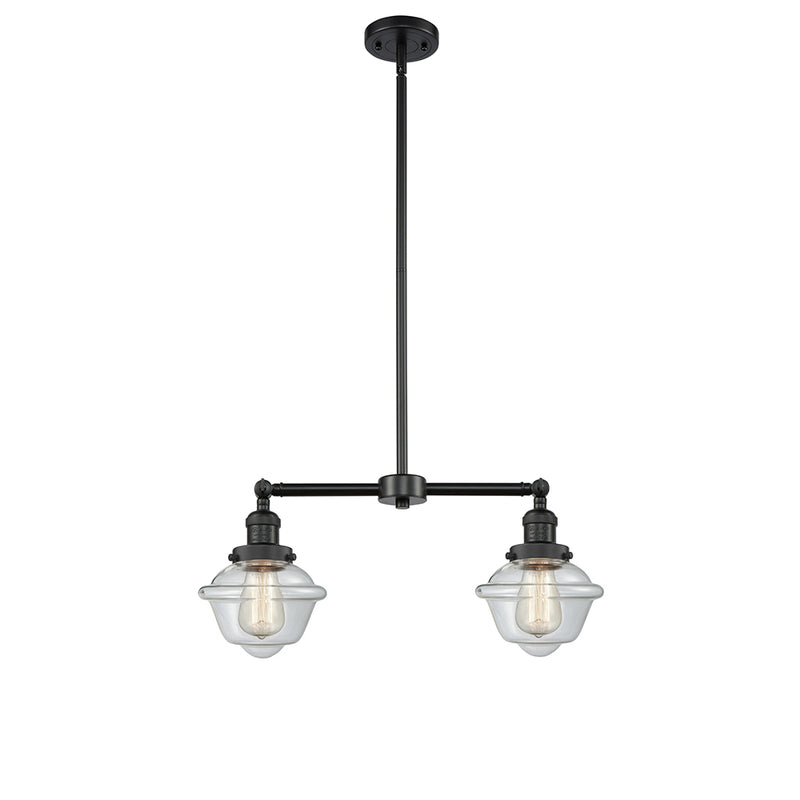 Oxford Island Light shown in the Matte Black finish with a Clear shade