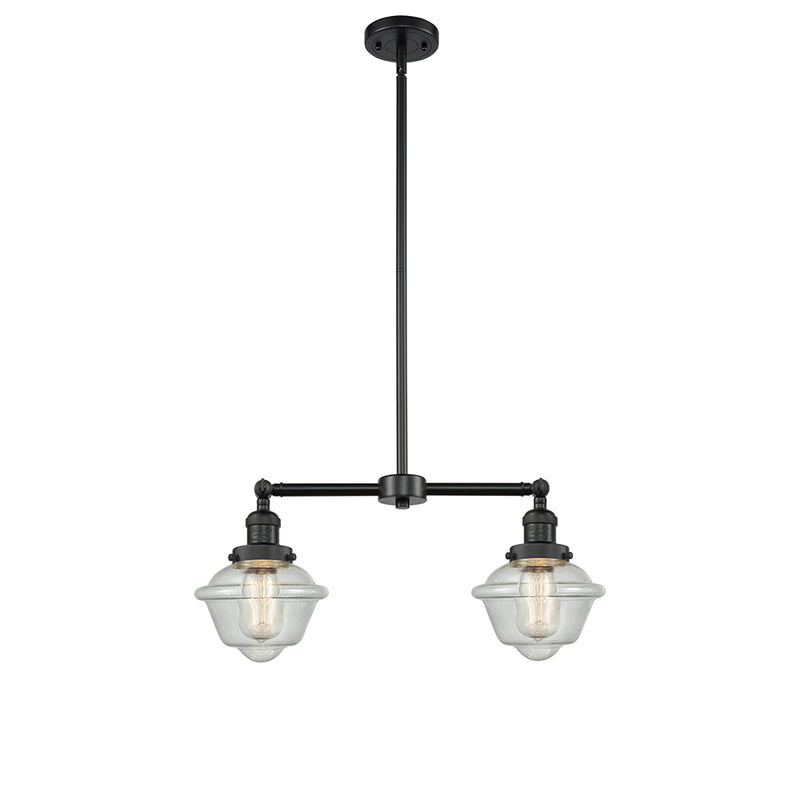 Oxford Island Light shown in the Matte Black finish with a Seedy shade