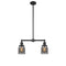 Bell Island Light shown in the Matte Black finish with a Plated Smoke shade