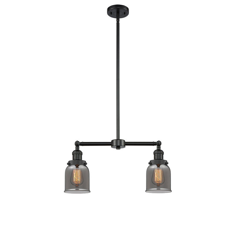 Bell Island Light shown in the Matte Black finish with a Plated Smoke shade