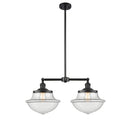 Oxford Island Light shown in the Matte Black finish with a Clear shade