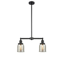 Bell Island Light shown in the Matte Black finish with a Silver Plated Mercury shade